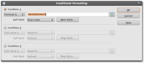 Dialog box showing formula entered properly in OpenOffice.org.